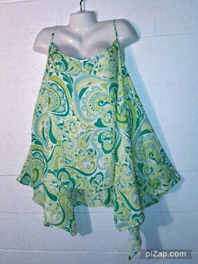 New Look Women's Plus Size 3X Colorful Flowy Lightweight Sleeveless Summer Top